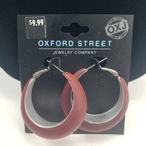 Oxford Street Chunky Wide Hoop Earring NWT